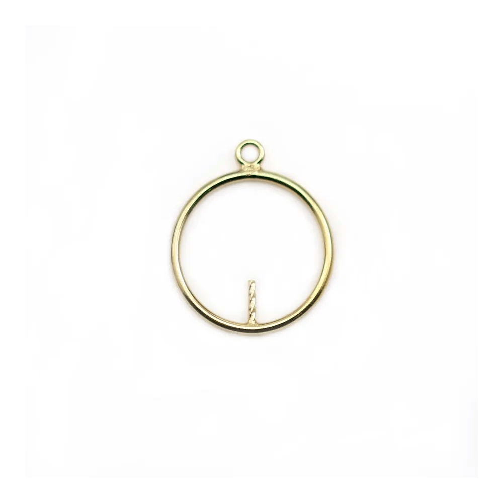 Breloque ronde 15x0.7mm, en gold-filled x 1pc