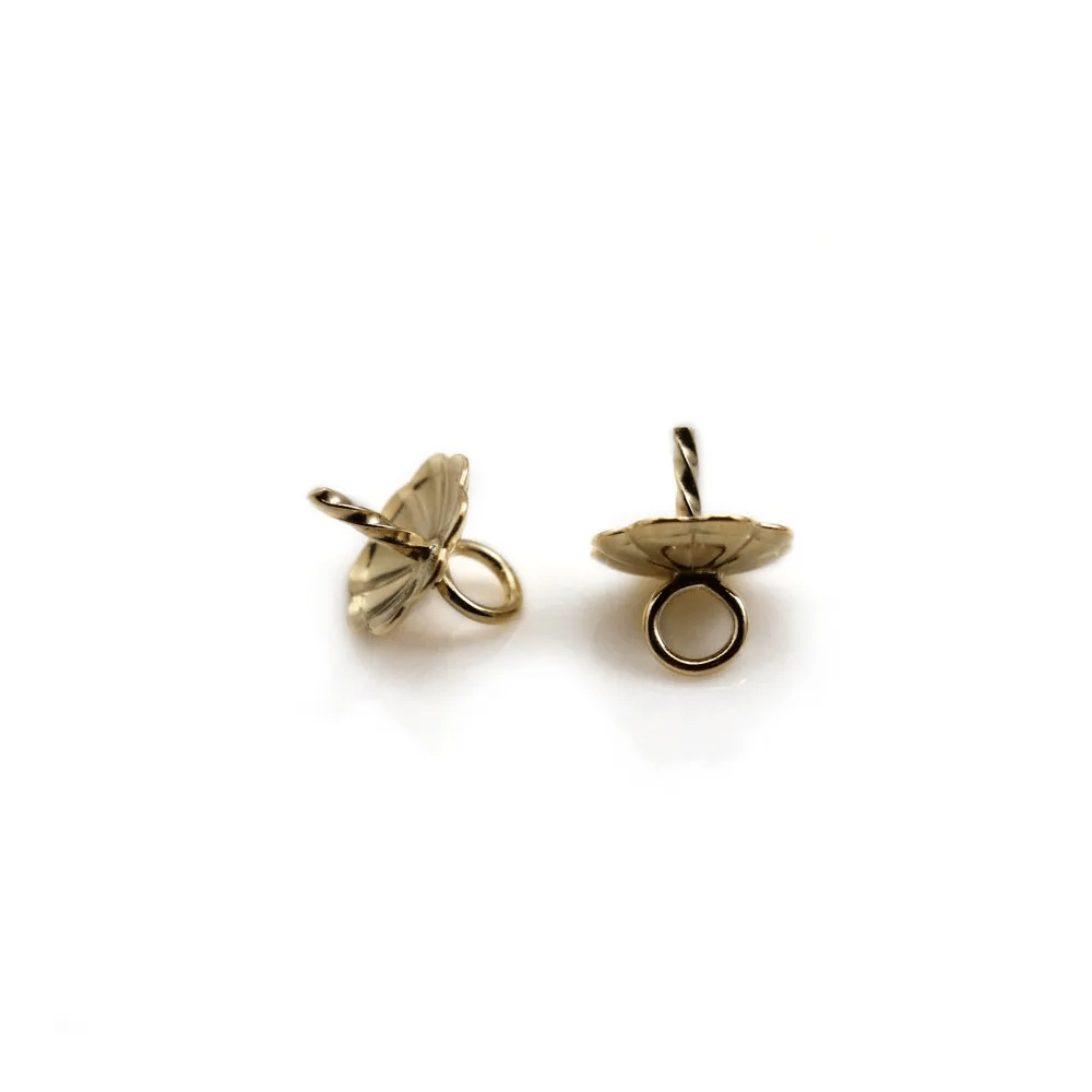 Bélière pour perle semi-percée gold filled 14carat 6mm x 1pc