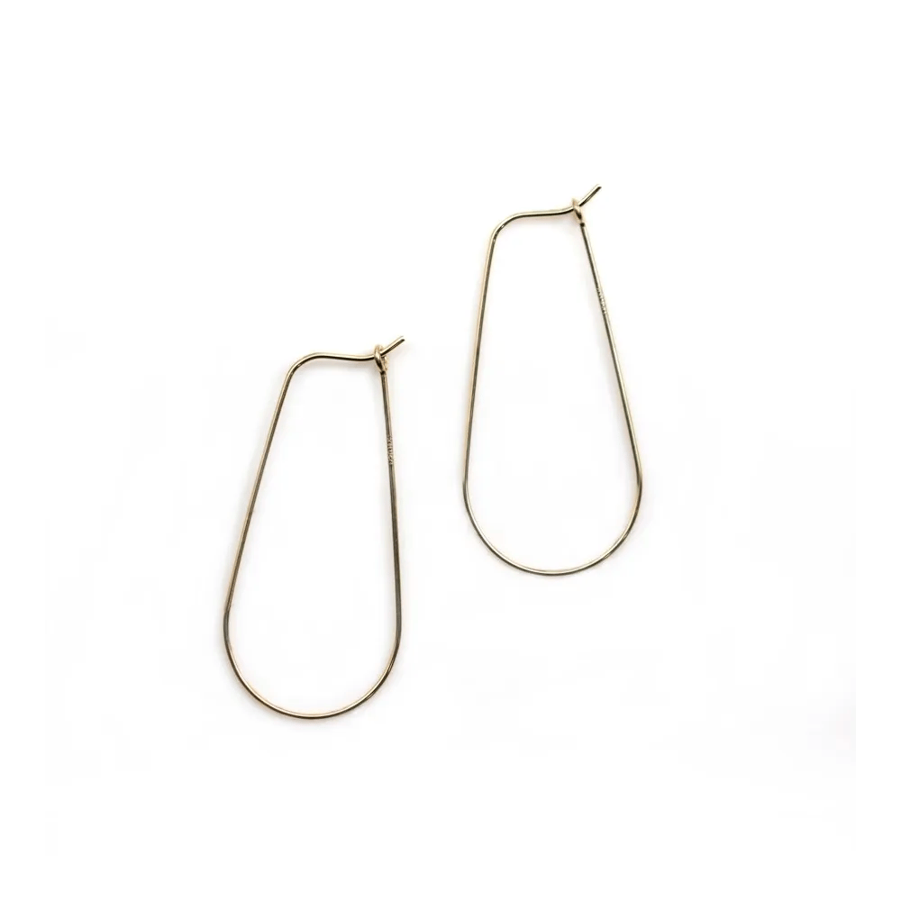 Boucle d'oreille 17x40mm en gold filled 14 carats x 2pcs