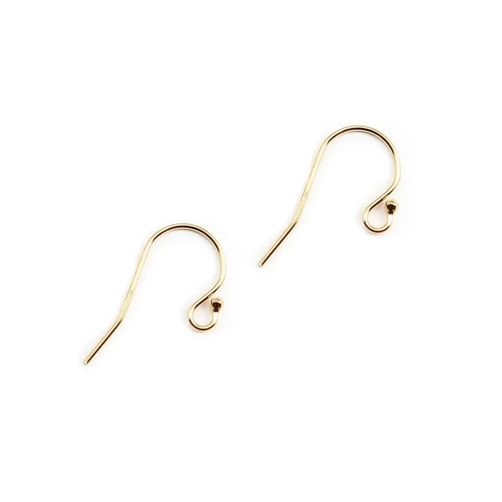 Crochets d'oreilles avec boule en Gold Filled 11.5x20mm x 2pcs