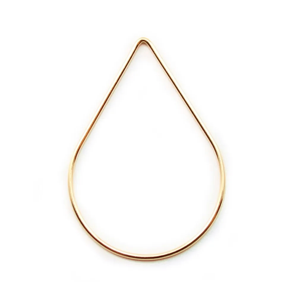 Intercalaire poire 40x27MM Gold filled 14 carat x 1pc