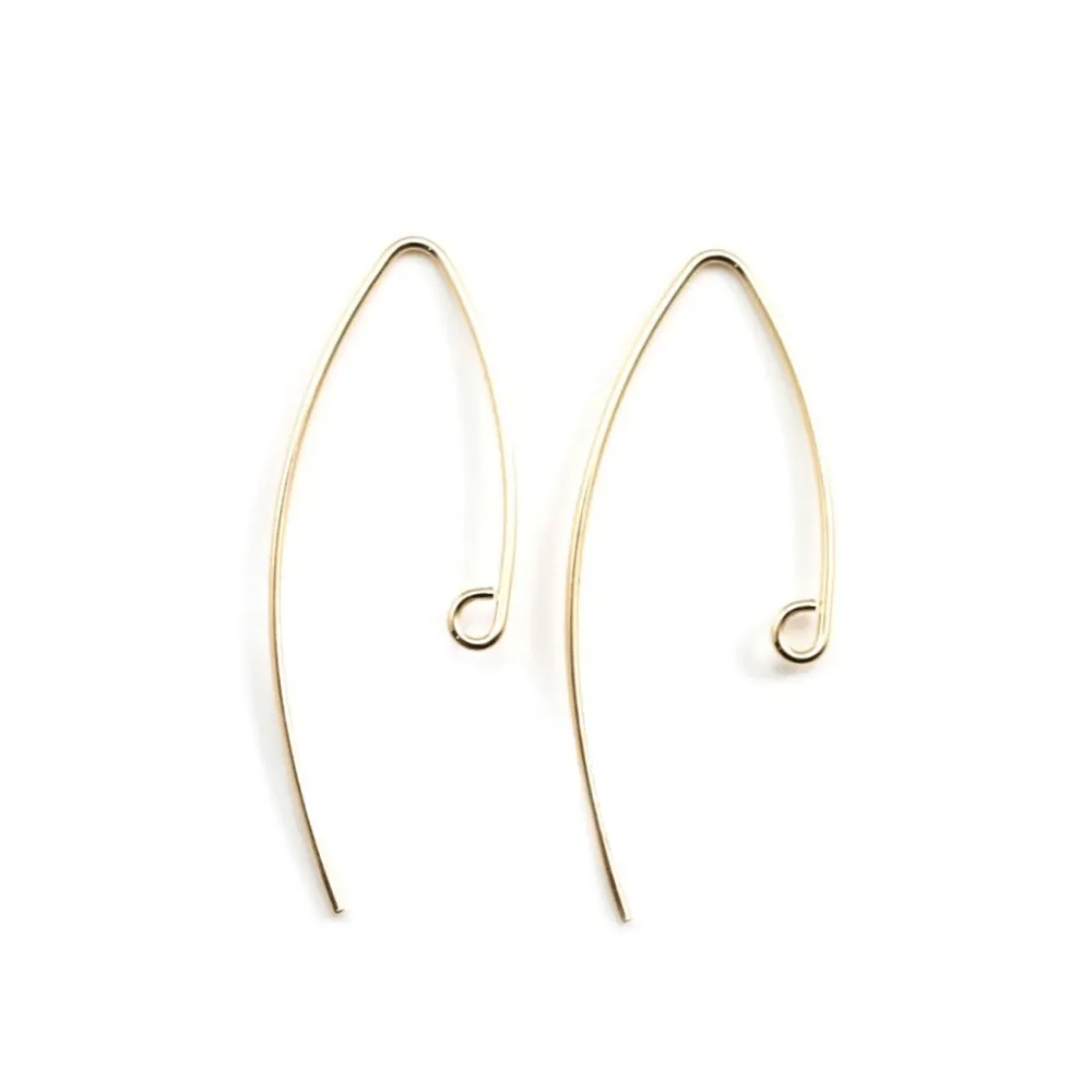 Crochets d'oreilles 35mm en gold filled 14 carats x 2pcs