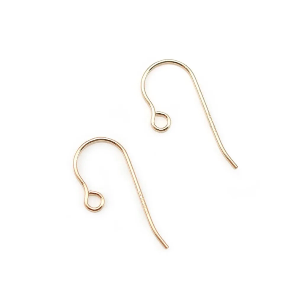 Crochets d'oreilles micro en gold filled 14 carats 15.5x0.51mm x 6pcs