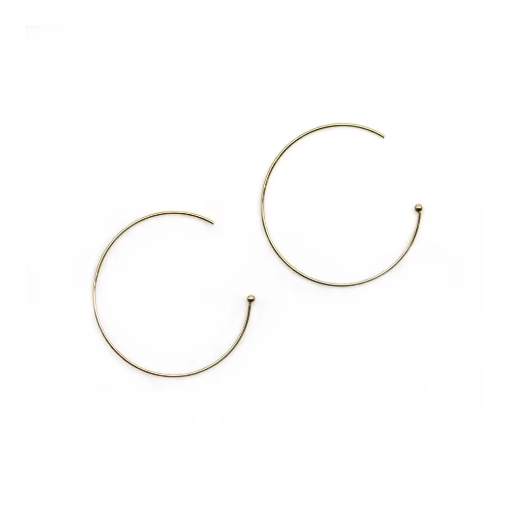 Crochets d'oreilles 26mm en gold filled 14 carats x 2pcs