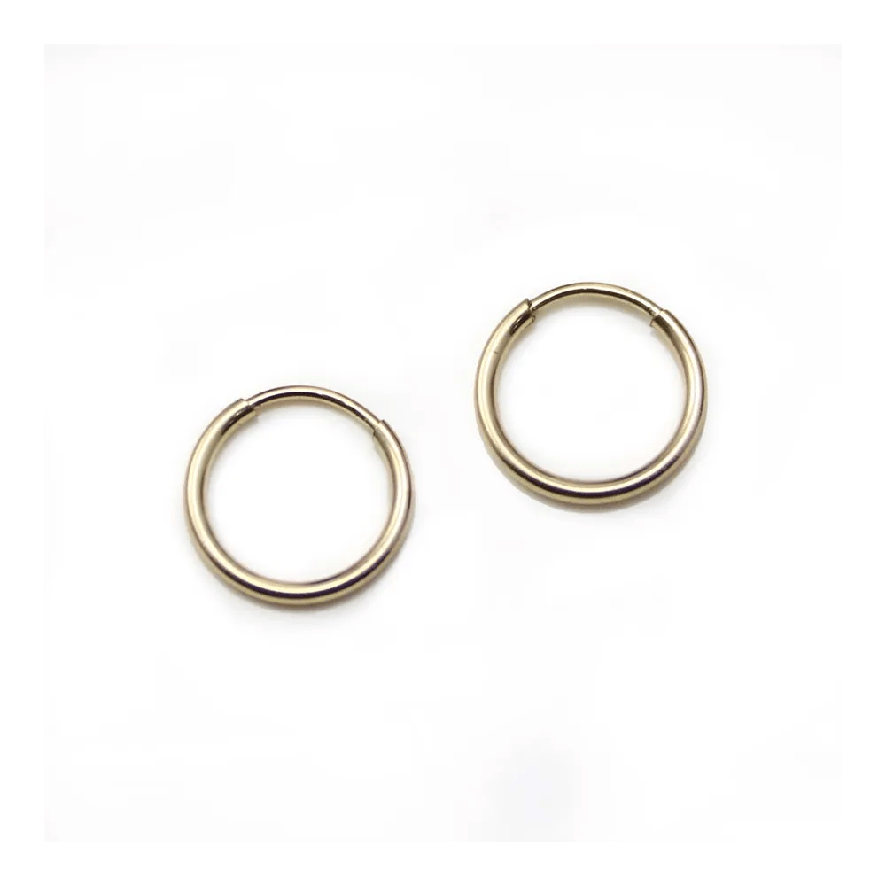 Creoles in 14k gold filled to decorate, 1.25 * 12mm x 2pcs