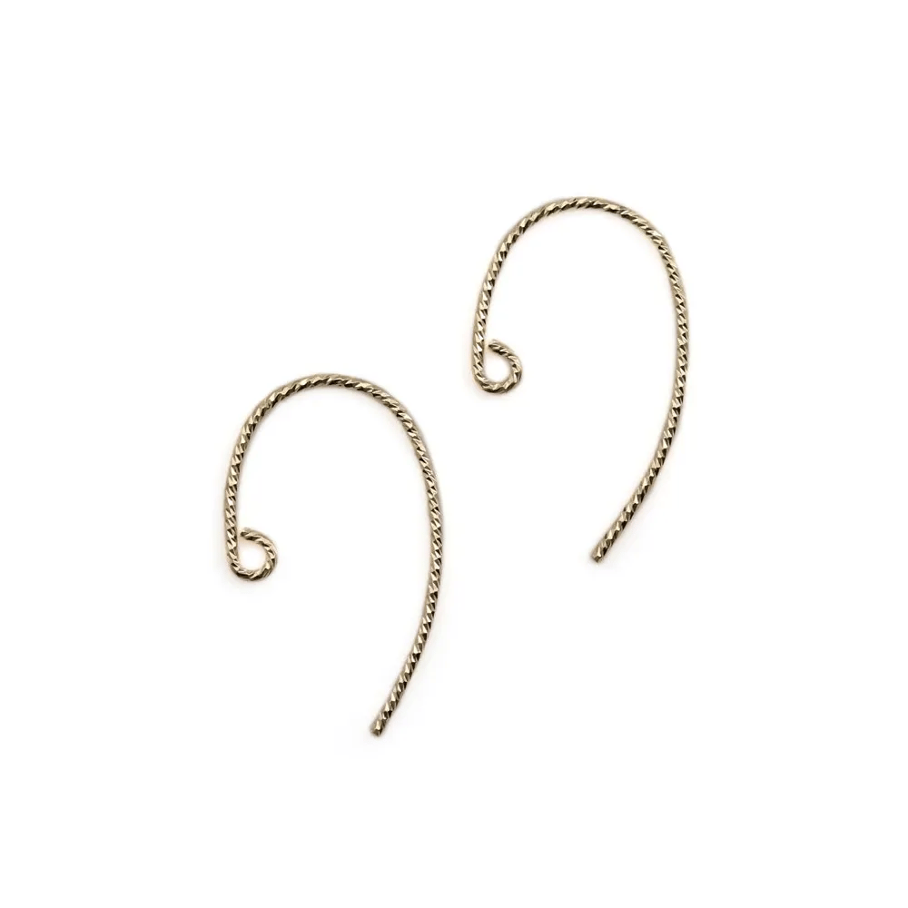 Crochets d'oreilles spakle en gold filled 14 carats 0.71x20mm x 2pcs