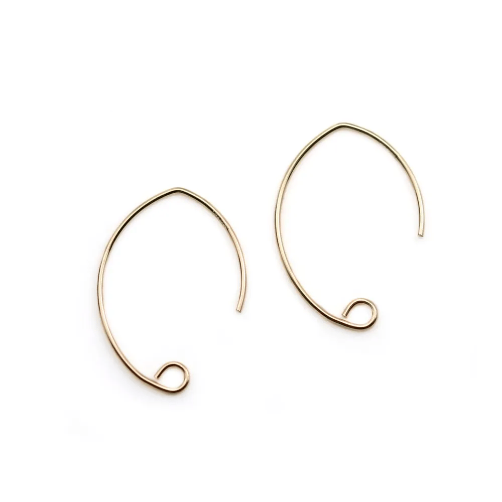 Crochets d'oreilles en gold filled 14 carats 25mm x 2pcs