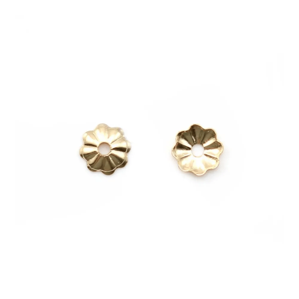 COUPELLE EN FLEUR 3X0.76MM GOLD FILLED 14 CARAT0.75x100pcs