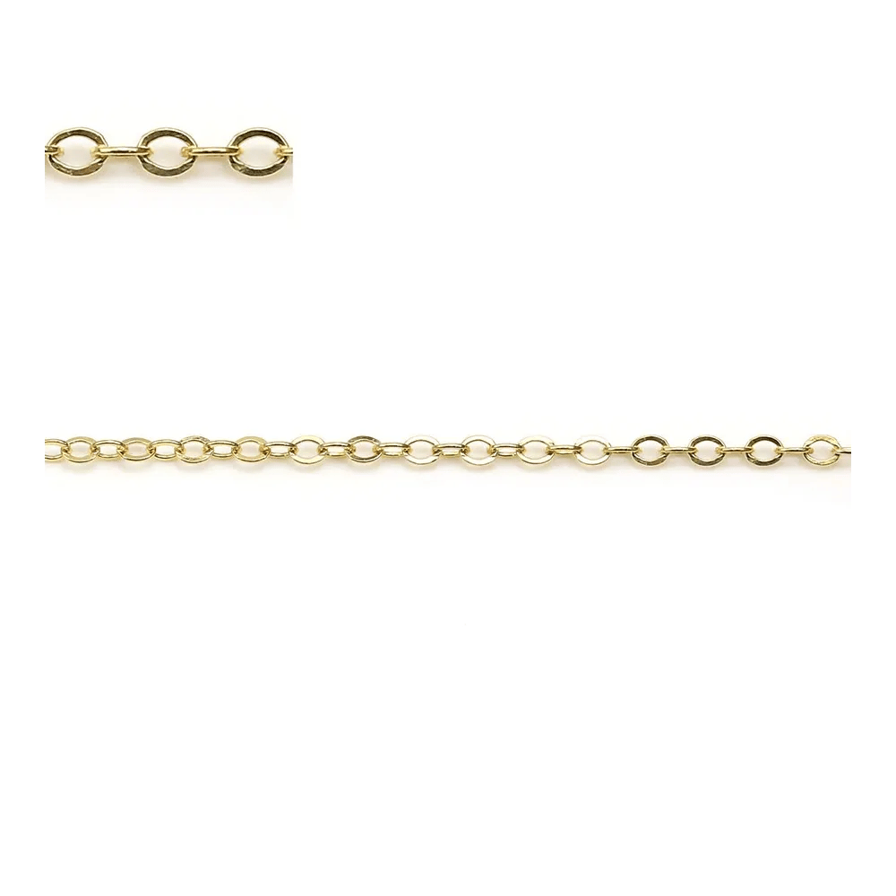 Chaine lissage Gold Filled 14 carats 2.1x1.6mmX 50cm