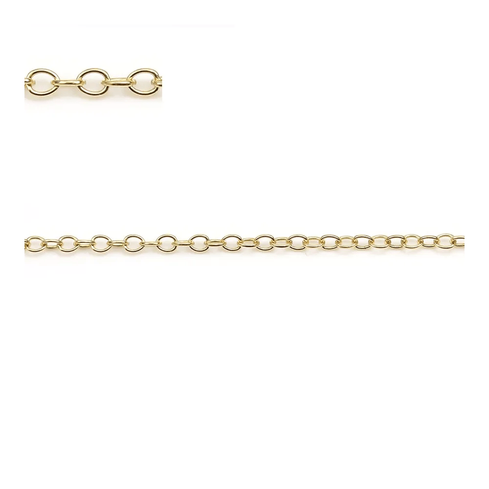 Oval Chaine 14KGF 1.7x2.3mm x  50cm
