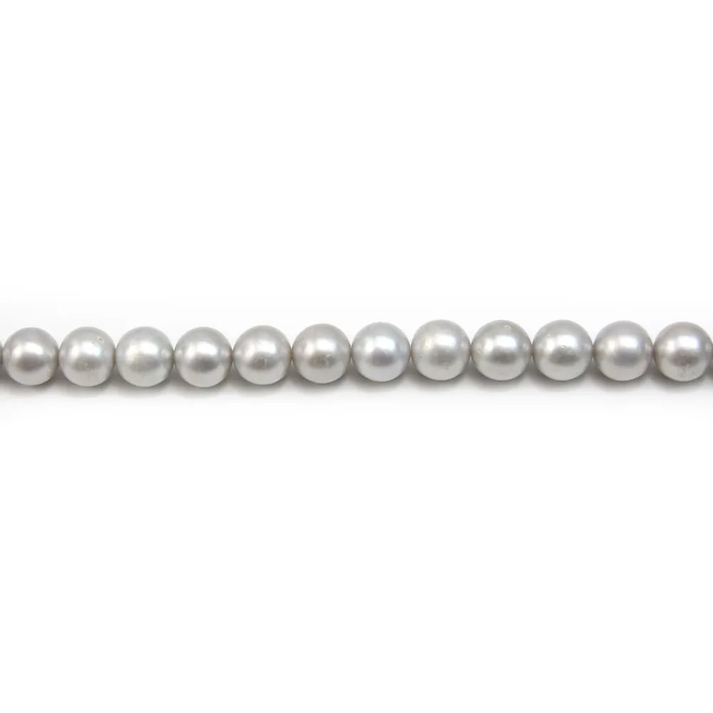 Grey round freshwater pearl 10mm x 1pc