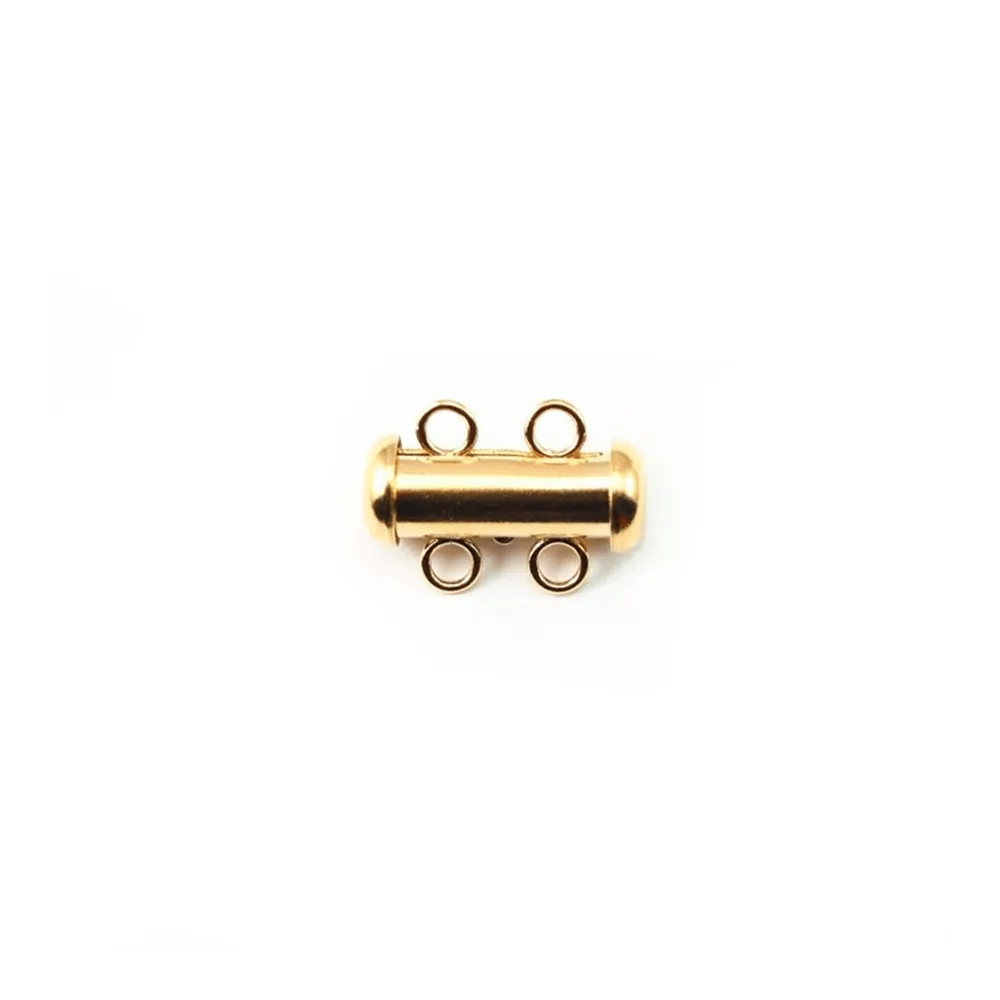Fermoir 2 rangs coulissant 4.3X15mm Gold filled 14carats X1 pc