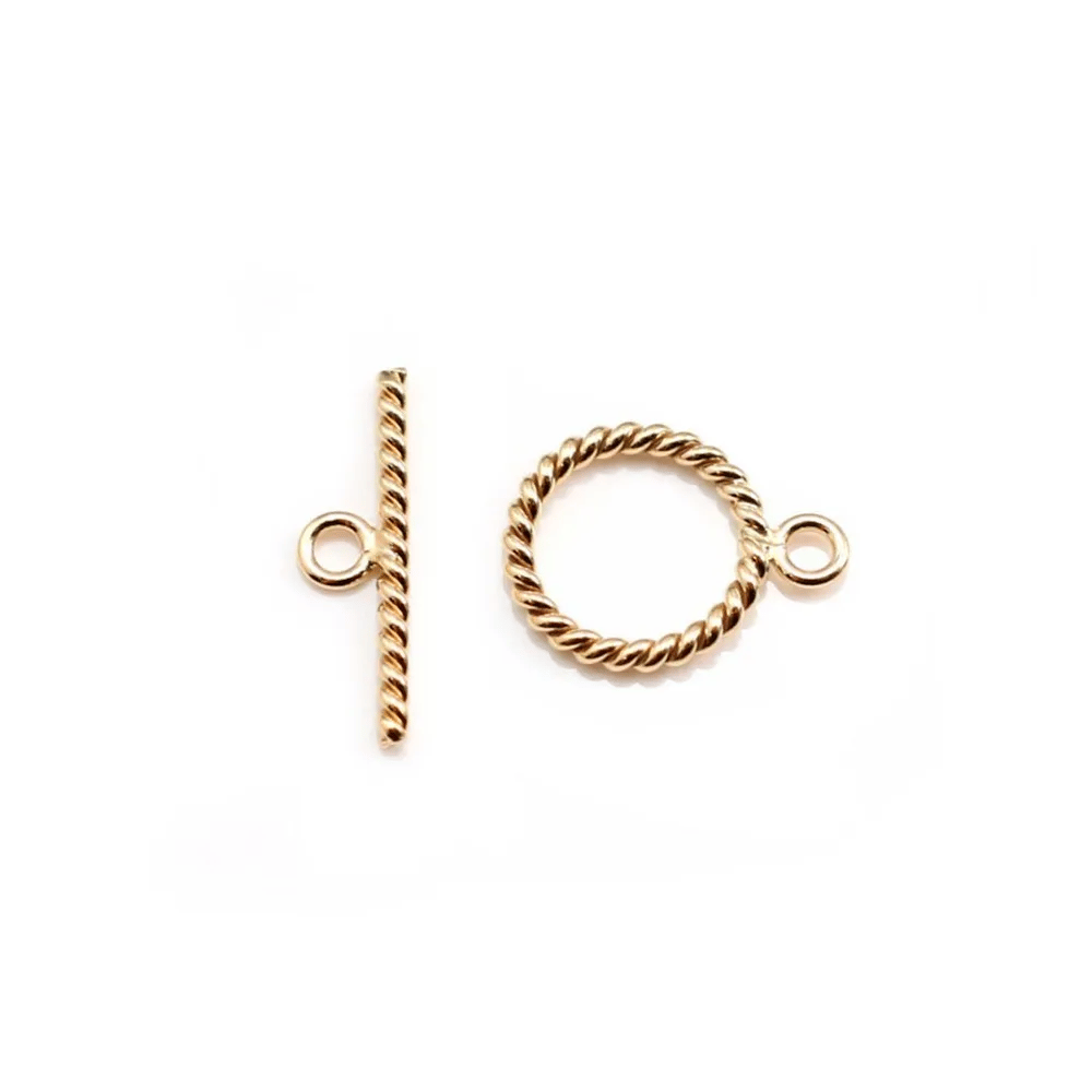 Fermoir Toggle OT Guilloché Gold filled 14 carats 9mm  x 1pc