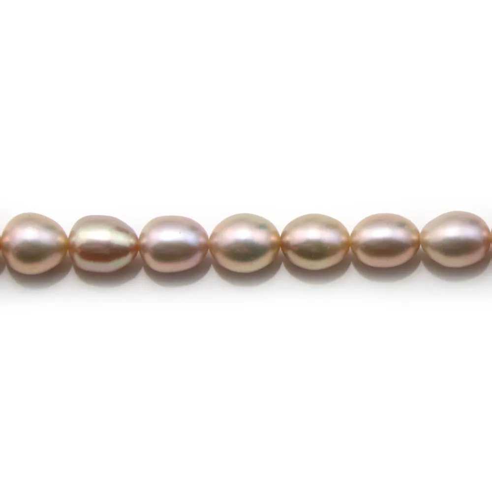 Perles de culture d'eau douce, mauve, olive, 5-7mm x 4pcs