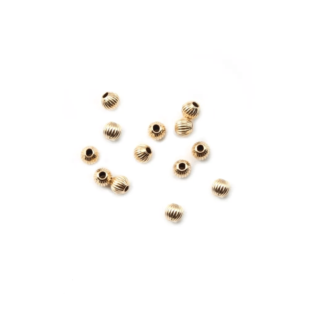 BOULE STRIEES 2X1MM GOLD FILLED 14 CARAT 1.09G 20PCS
