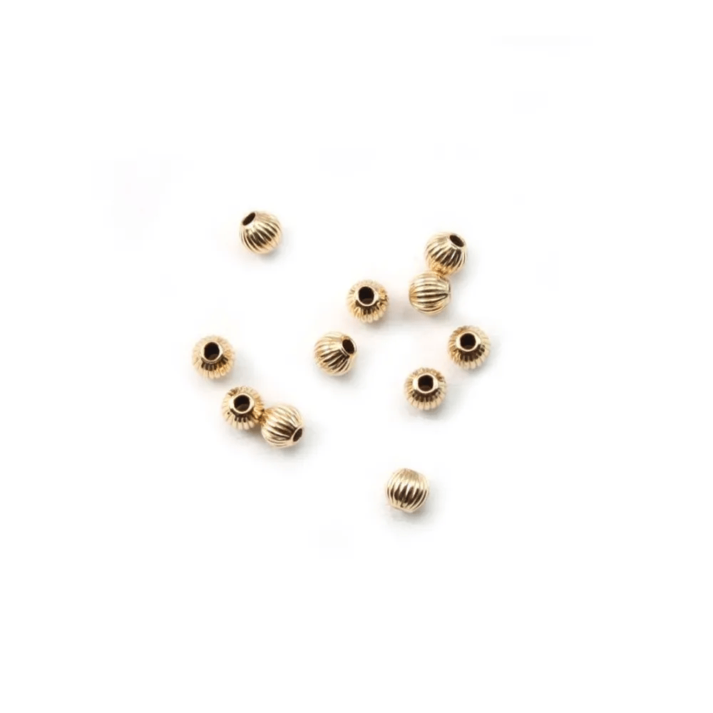 BOULE STRIEES 3X1.4MM GOLD FILLED 14 CARAT 1.84G 40PCS