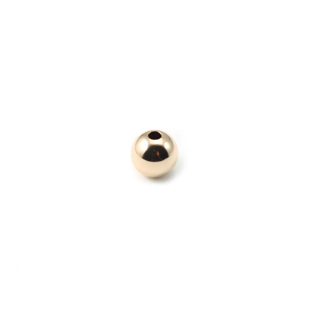 BOULE LISSE 10X2MM GOLD FILLED 14 CARAT 4.14G 5PCS