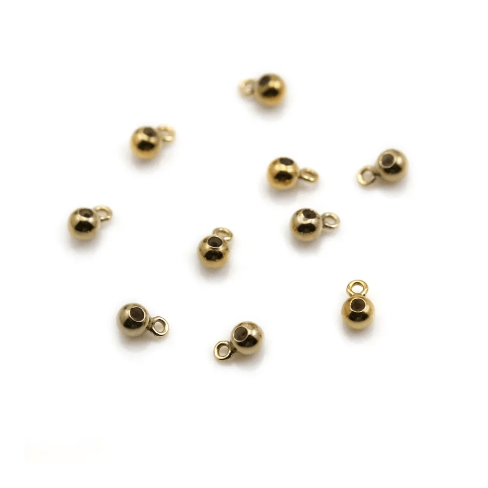 Stopper en gold filled 14k, avec 1 anneau, 3mm x 1pc