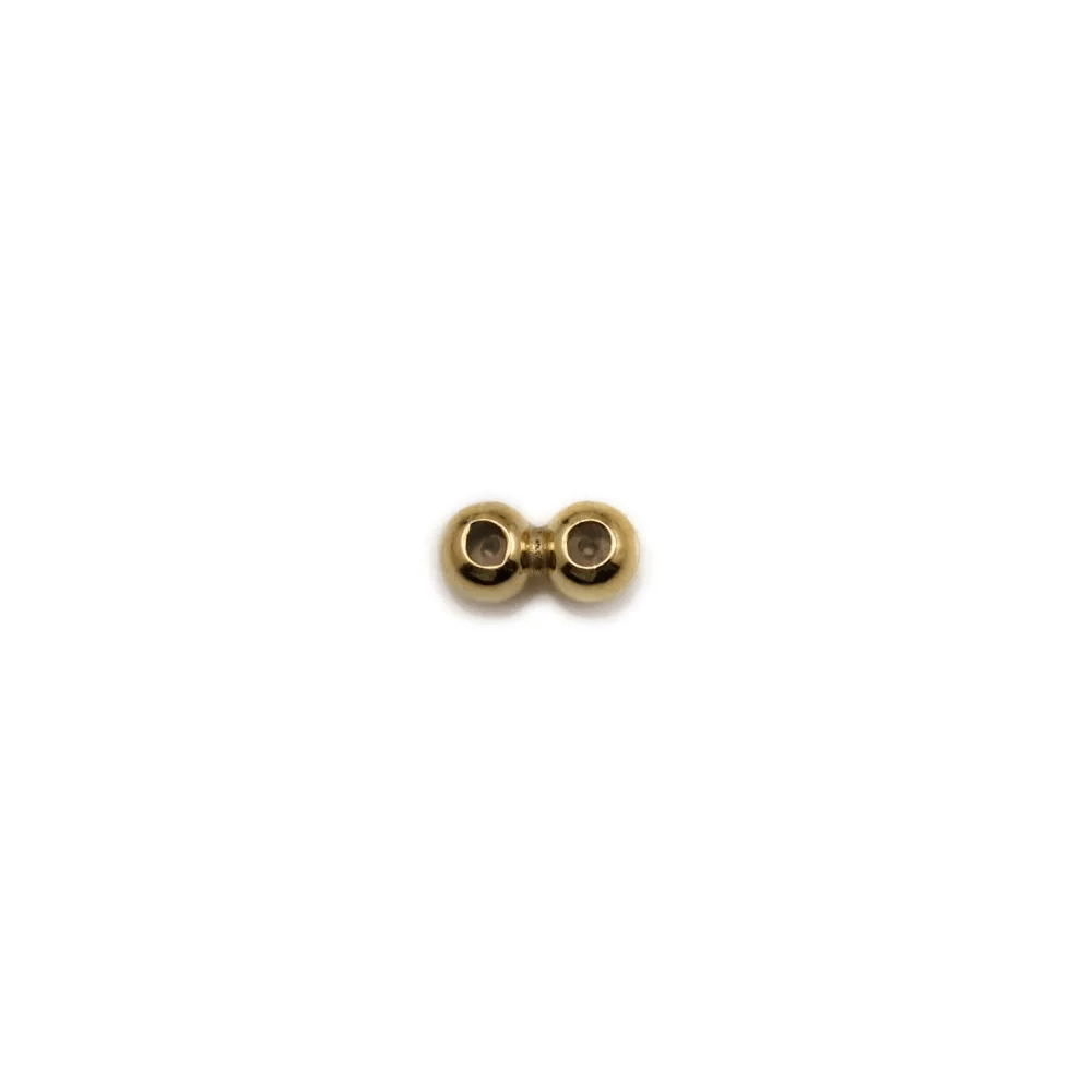 Stopper in gold filled 14k, in the shape of pearls, 3-4mm x 2pcs