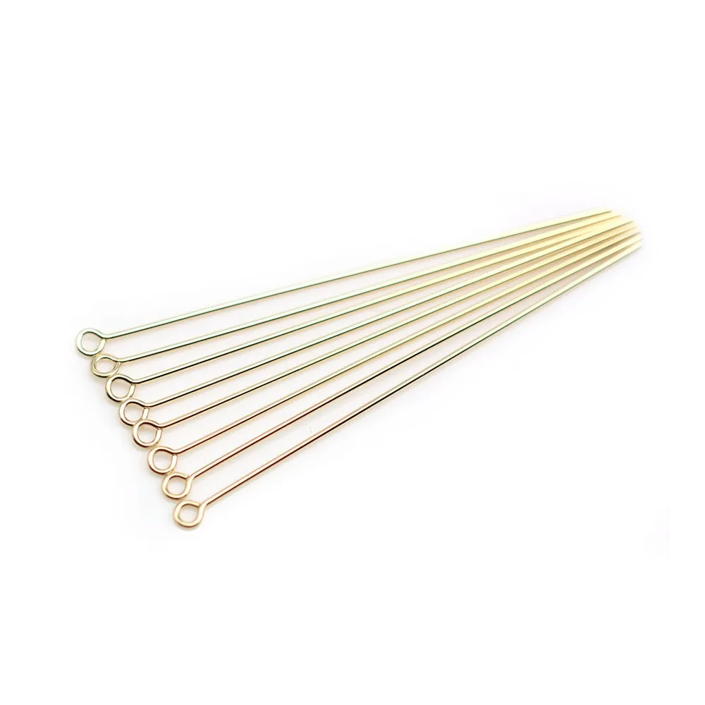 Clou tête anneau 0.64 x 50.8mm Gold Filled 14 carats x 4pcs