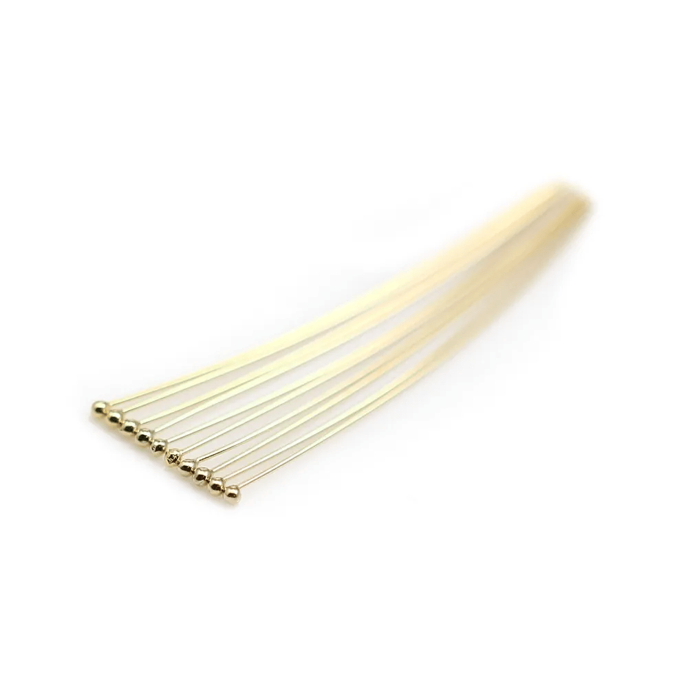 14K Gold filled Ball Headpin 38x0.41mm x 6pcs
