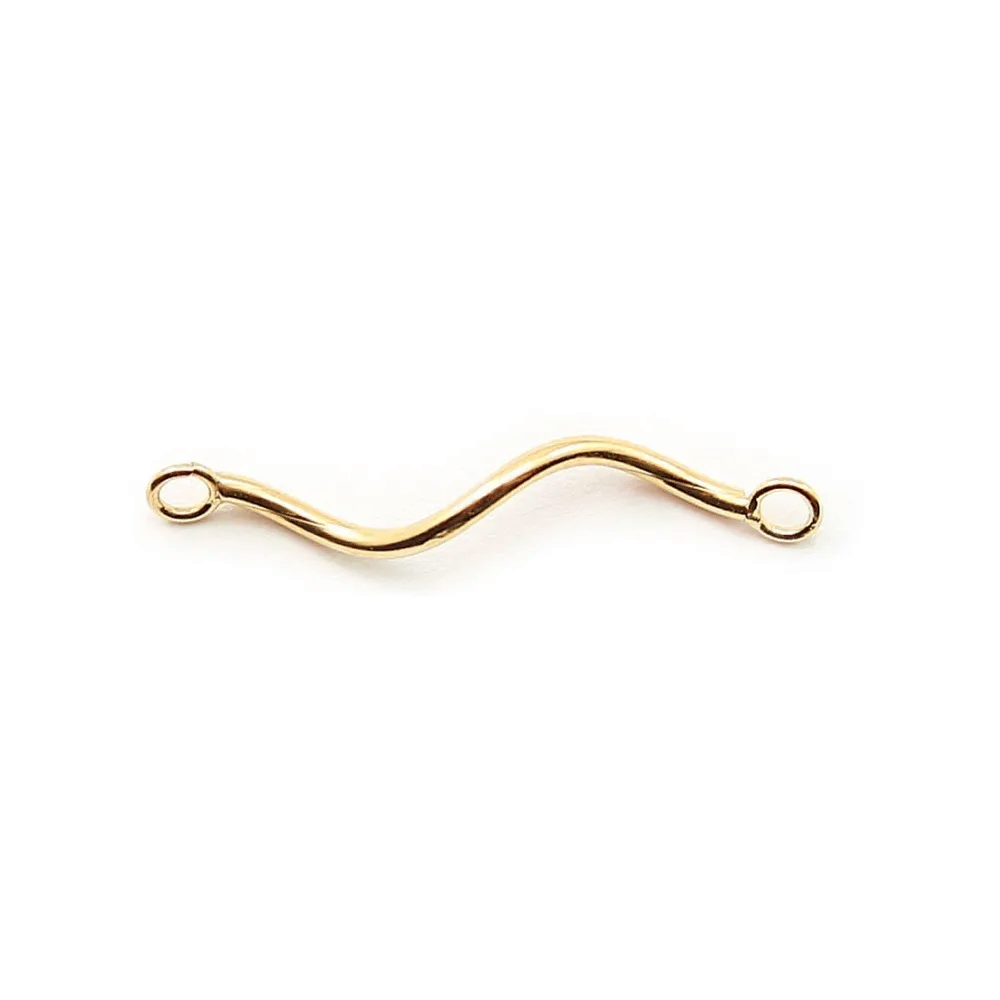 Spiral tube 22mm anneau ouvert 2.5mm Gold Filled 14 carats x 2pcs