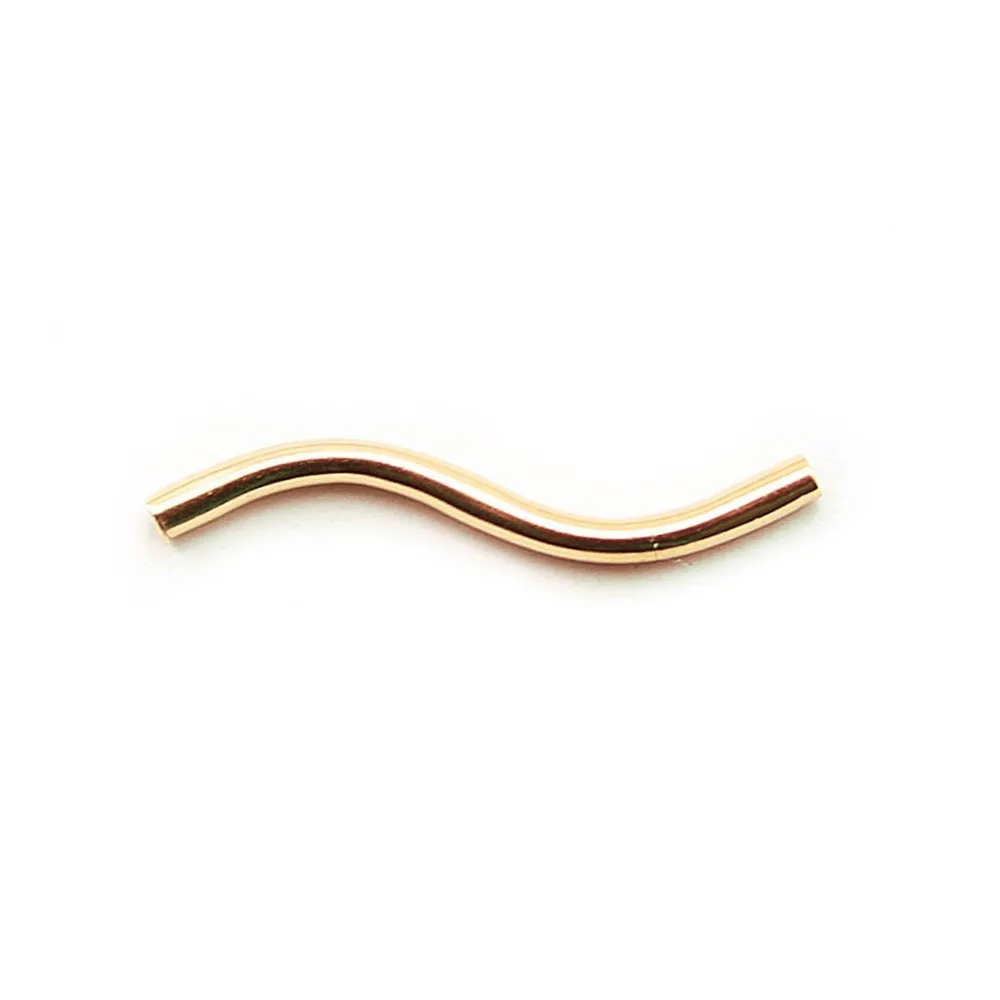 Tube twistes 20x1mm Gold Filled 14 carats x 2pcs
