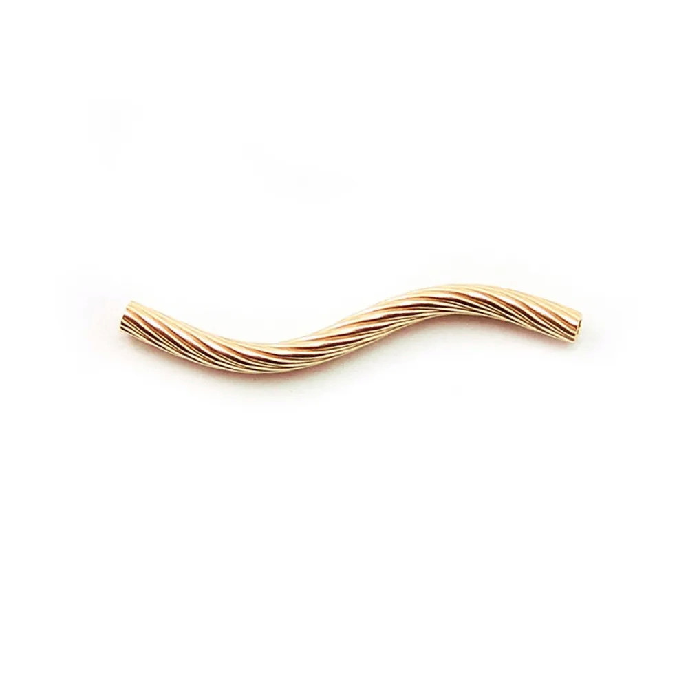 Tube twistes 20x1.5mm Gold Filled 14 carats x 2 st