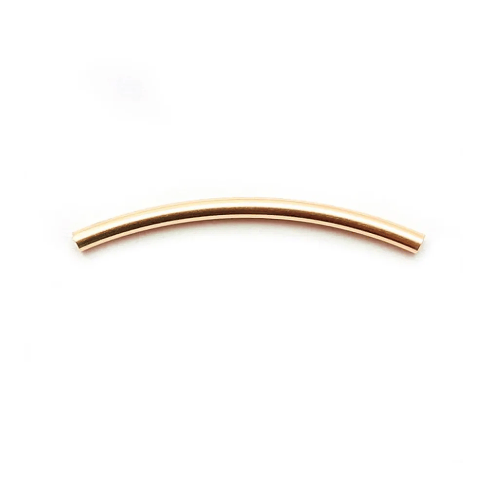 Tube incurcé 25x1.5mm Gold Filled 14 carats x 2pcs