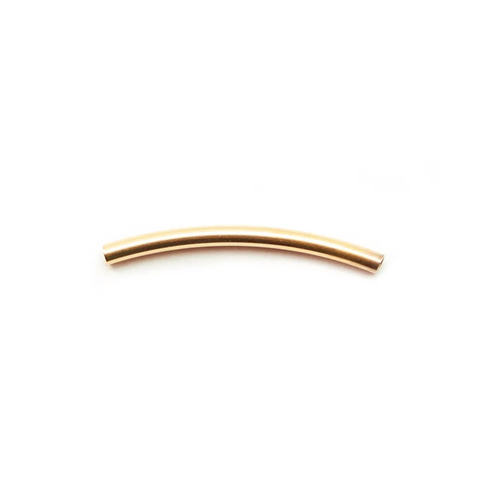 Tube incurcé 15x1.5mm Gold Filled 14 carats x 2pcs