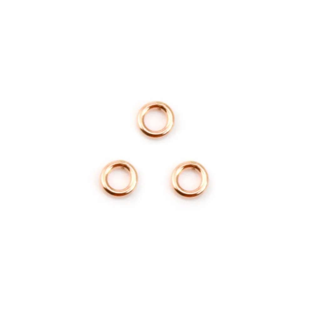 Gold filled rosé 14k anneaux fermé 0.64x3mm x 10pcs
