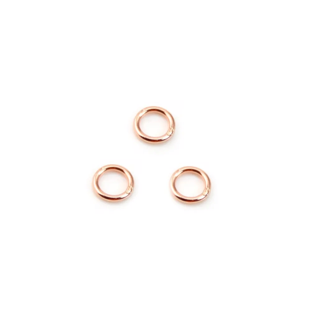 Gold filled rosé 14 carats anneaux fermé 0.64x4mm x 10pcs