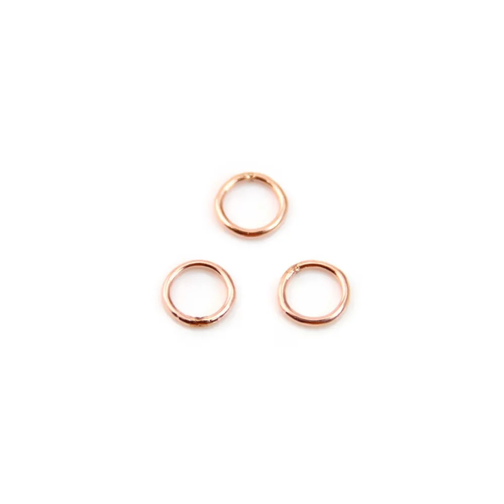 Gold filled rosé 14 carats anneaux fermé 0.64x5mm x 10pcs