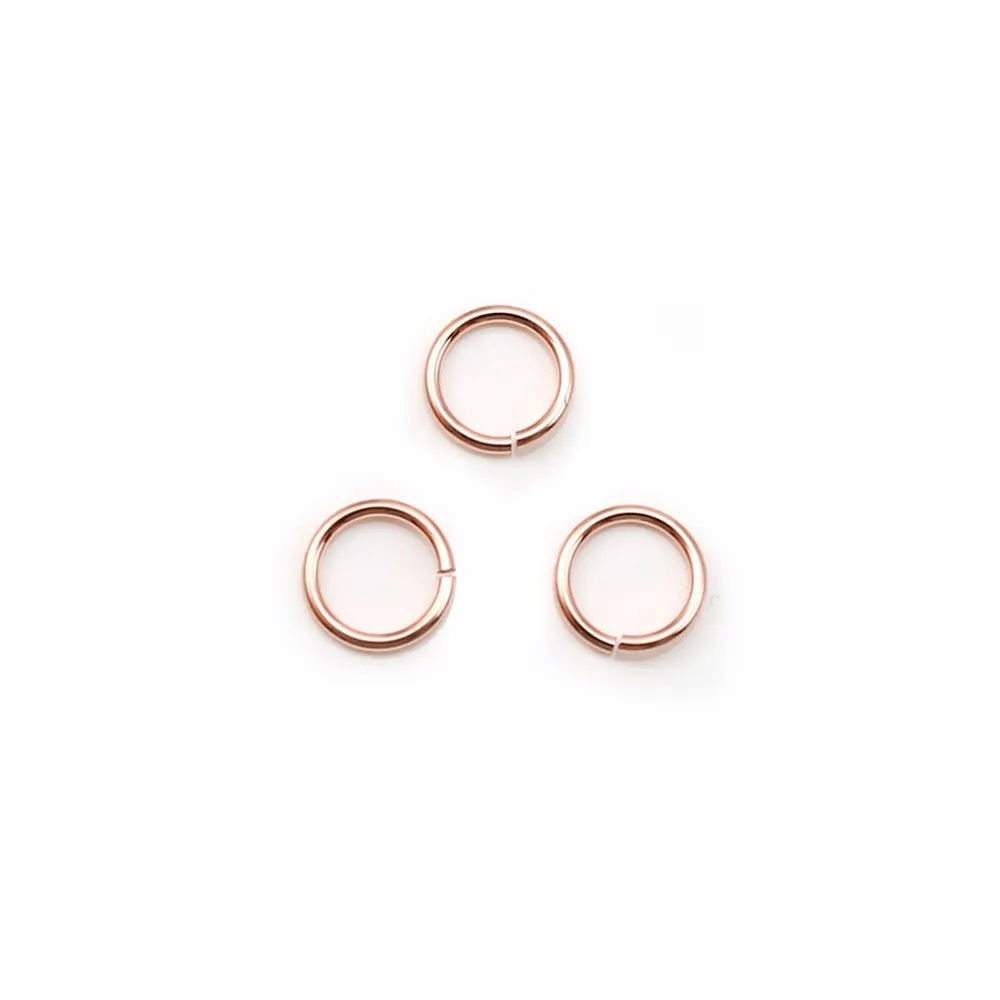 Anneaux ouverts en gold filled 14 carat rosé 0.76x5mm x 10pcs