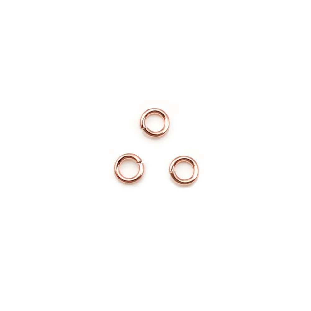 Anneaux ouverts en gold filled 14 carat rosé 0.64x4mm x 15pcs