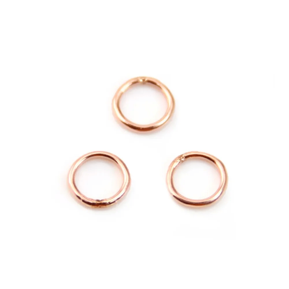 Gold filled rosé 14 carats anneaux fermé 0.64x5mm x 10pcs