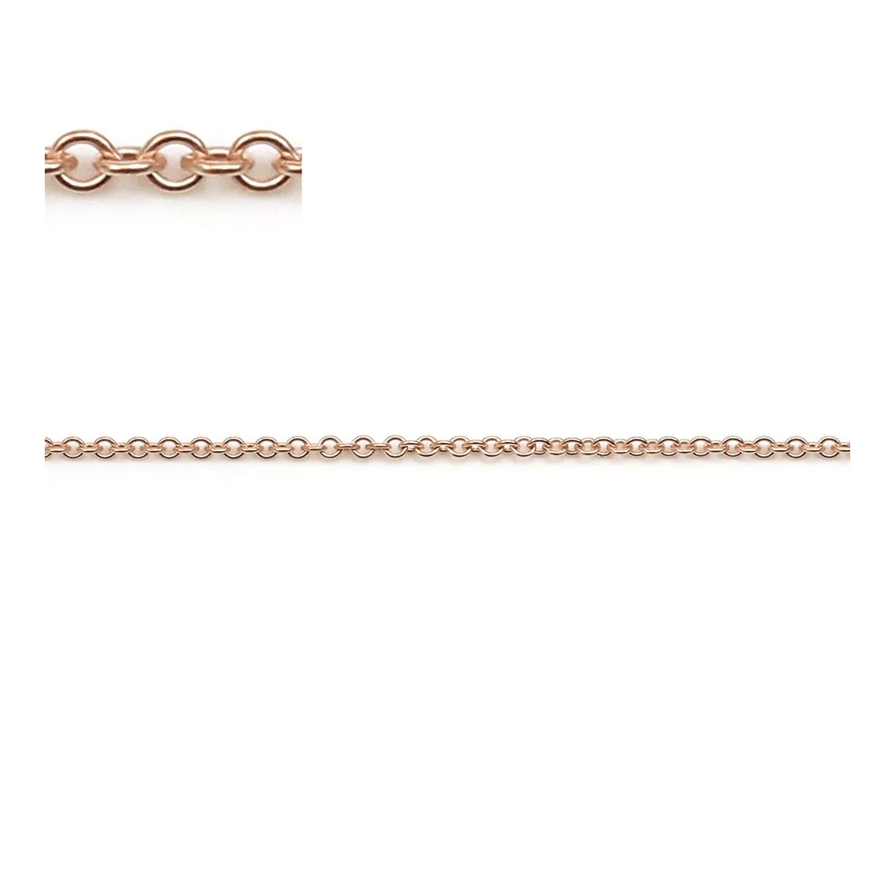 Chaine gold filled rose 14 carats  maille  ovale 1.2mm x  50cm