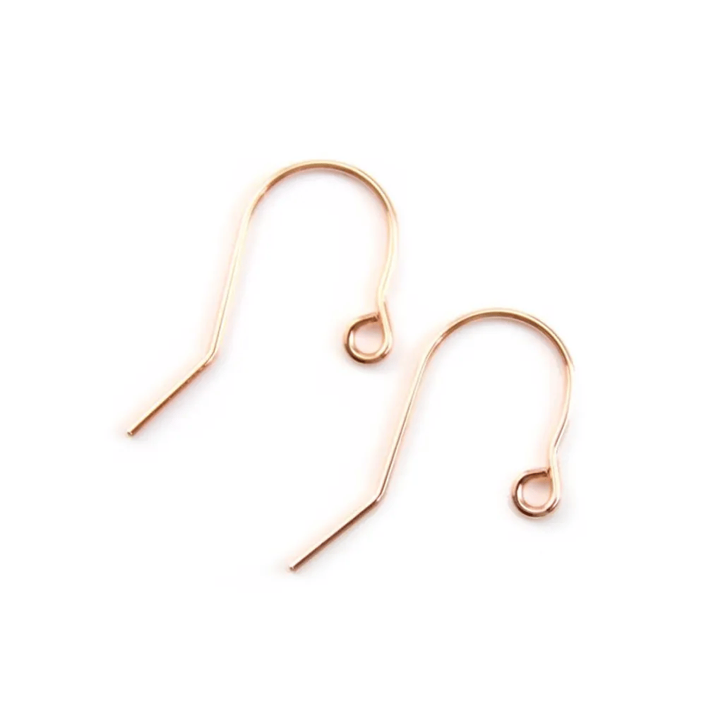 Gold filled rosé 14k crochets d'oreilles 0.8 x 20mm x 2pcs