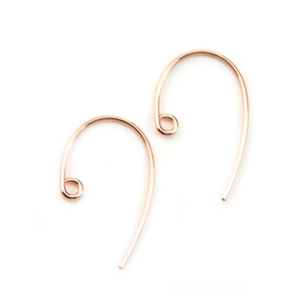 14k rose gold filled earhook 0.8 x 20mm x 2pcs