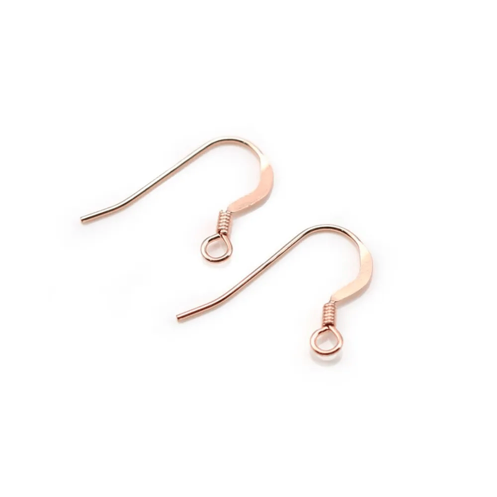 Crochet d'oreilles en gold filled 14 carats rosé 14x18mm x 2pcs