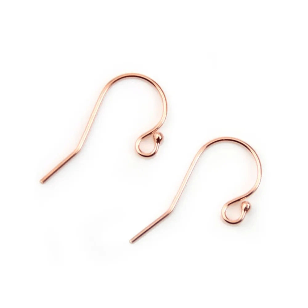 Gold filled rosé 14 carats crochets d'oreilles 11.5x20mm x 2pcs