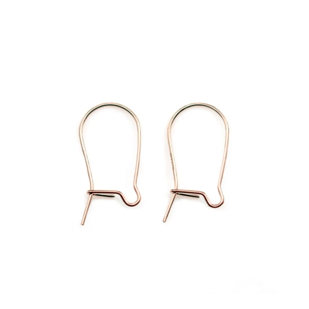 Dormeuse 8x16x0.51mm, en gold-filled 14 carats rosé x 4pcs