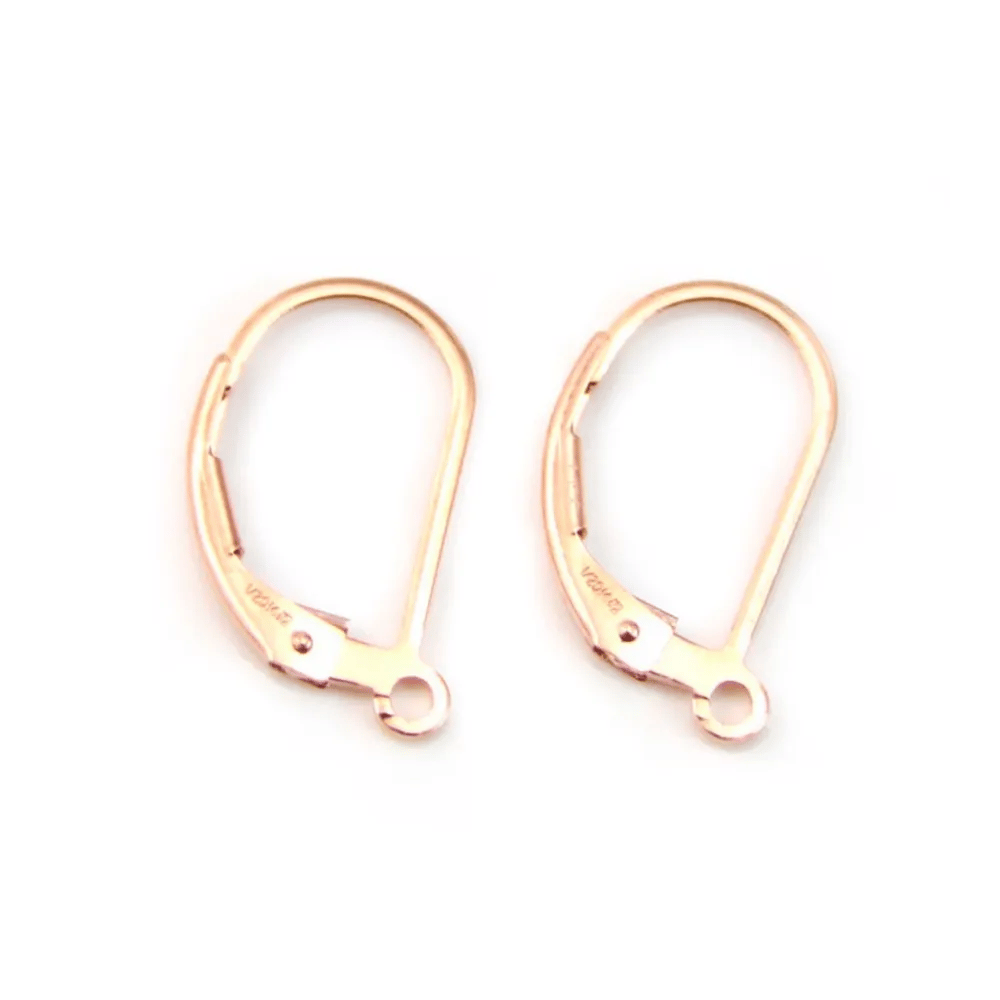 Gold filled rosé 14 carats dormeuse x 2pcs