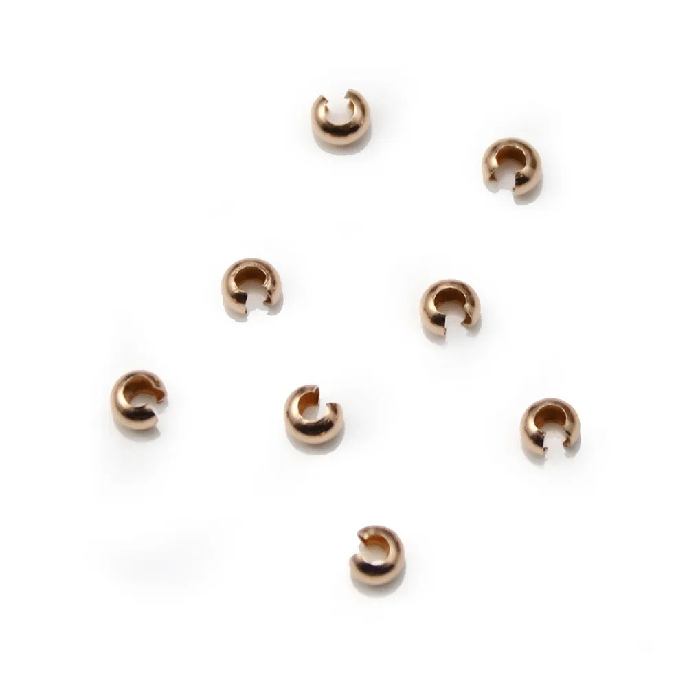 Gold filled rosé 14 carats cachet noeud 3mm x 8pcs