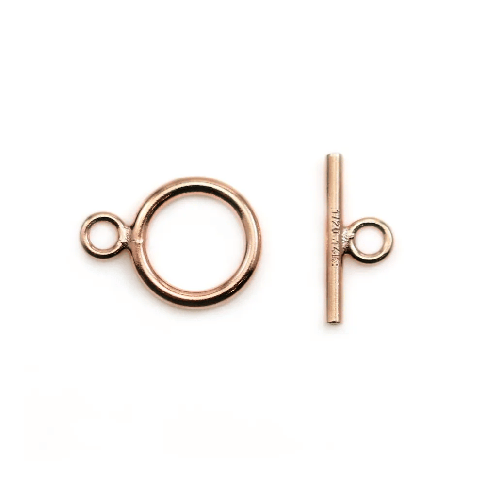 Fermoir Toggle OT  1.27x11mm Gold filled rose 14 carats x 1pc