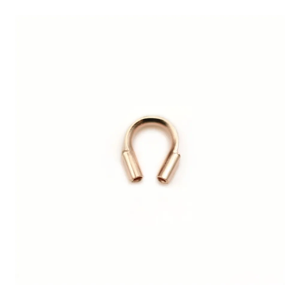 Protection pour fil cablé de 0.21mm, en gold filled rosé 14 carats x 10pcs