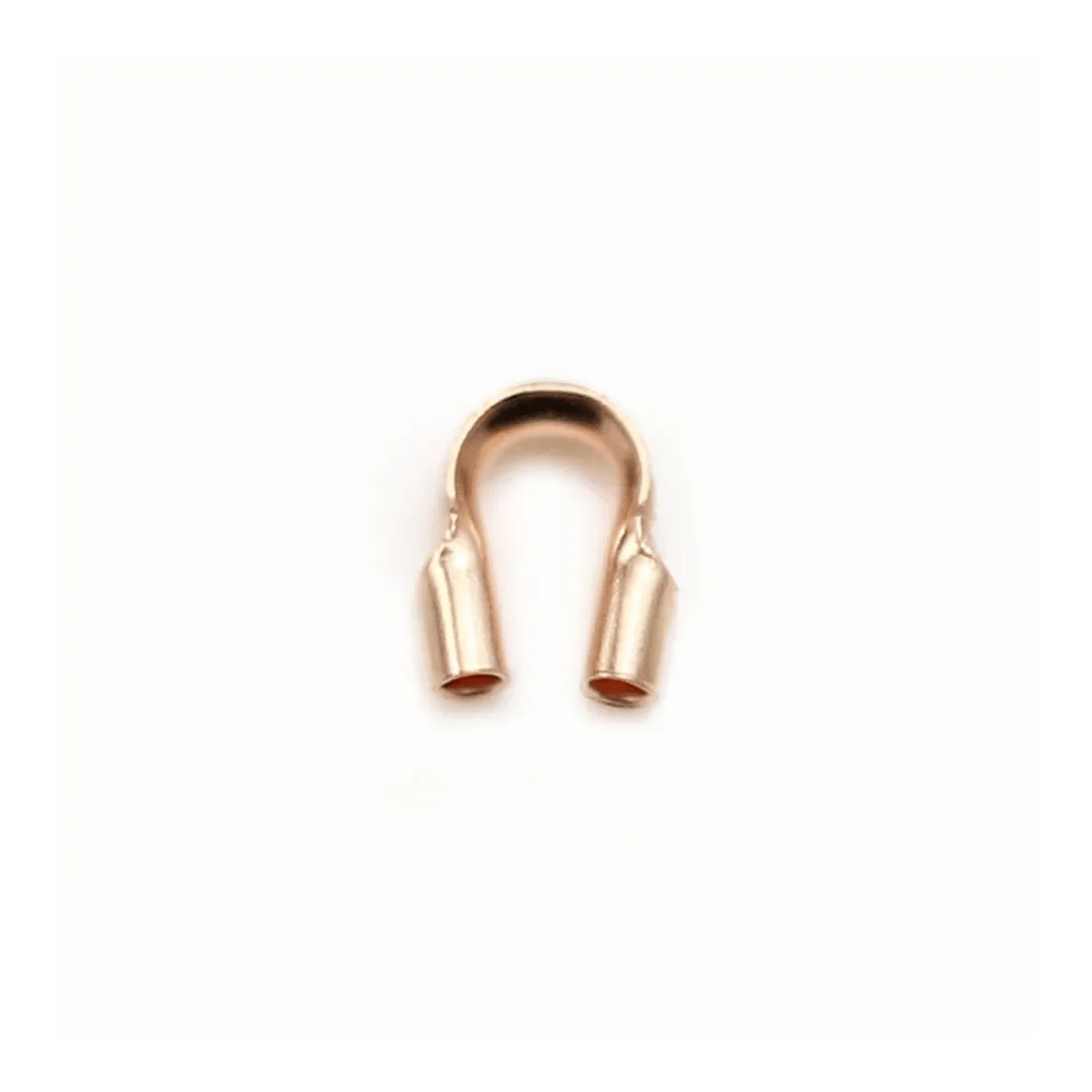 Protection pour fil cablé de 0.31mm, en gold filled rosé 14 carats x 10pcs