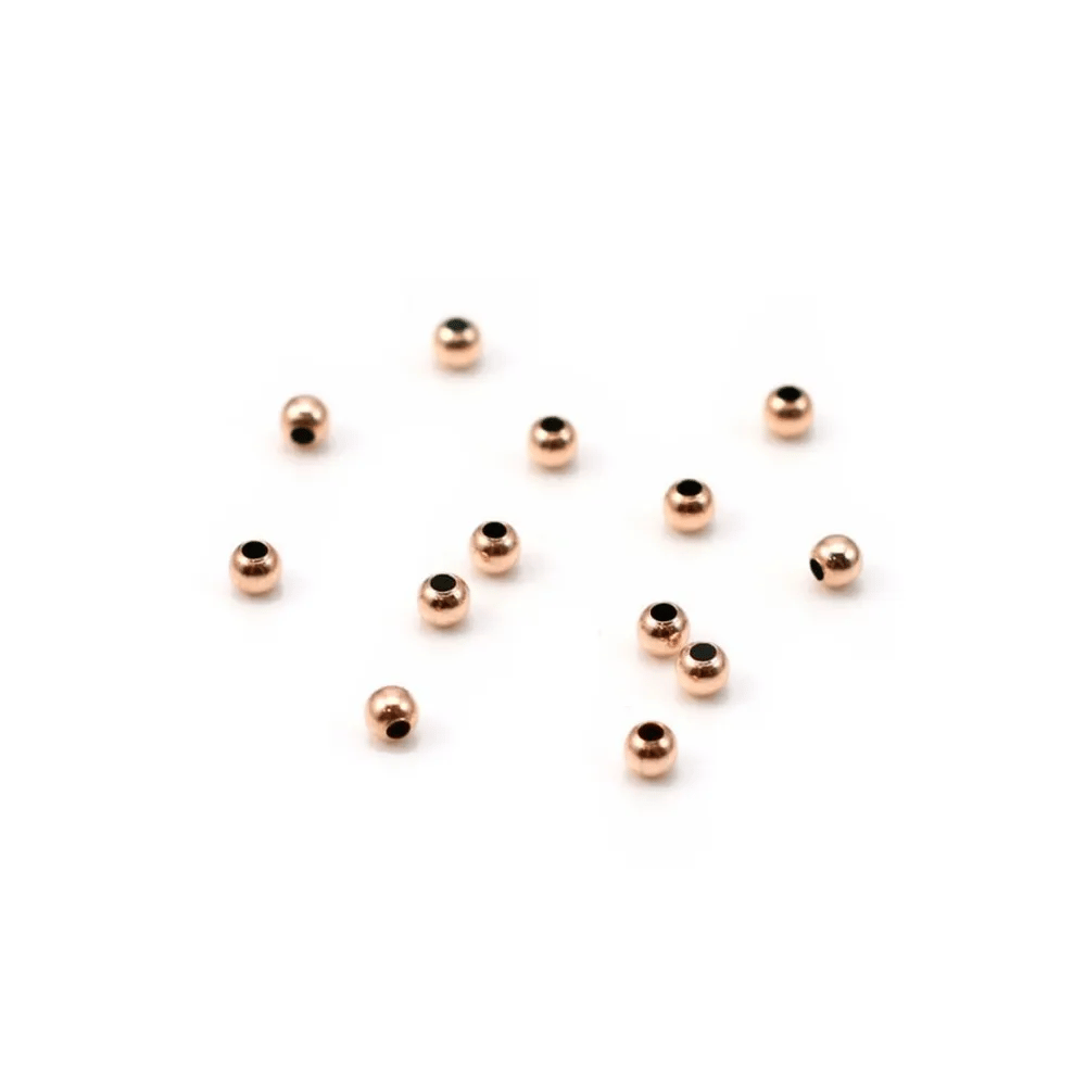 14k rose gold filled round bead 2.5mm x 10pcs