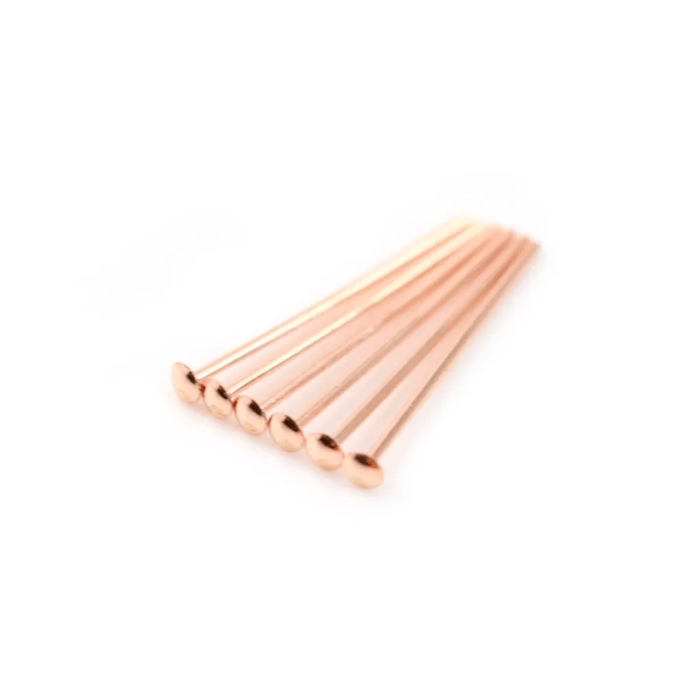 Gold filled rosé 14 carats clou tête à plat  0.5x12.5mm x 10pcs