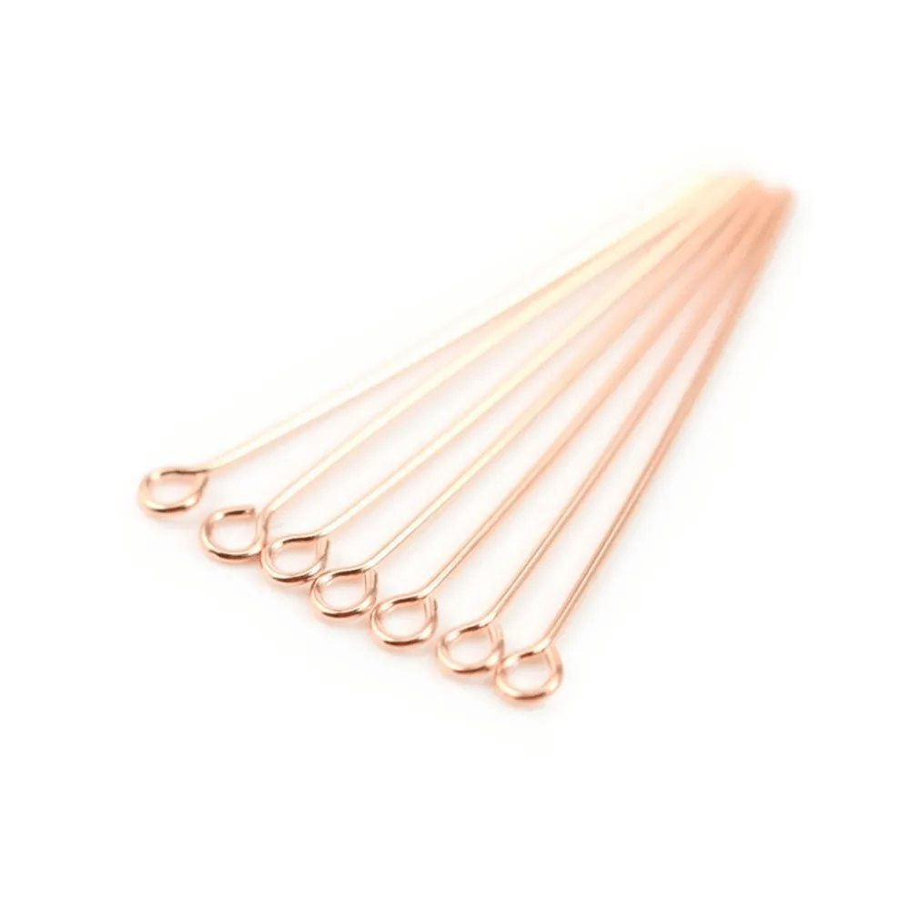 14 carats rose gold filled eye pin 0.5x25mm x10pcs
